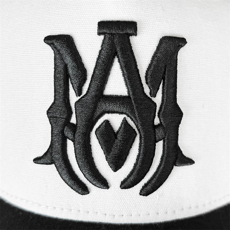 Amiri Sport Mesh Cap – Snapback Trucker Hat | White, Red & Blue