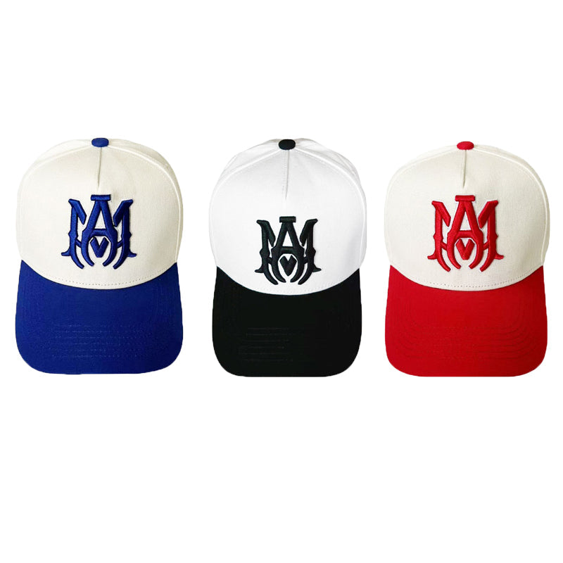 Amiri Sport Mesh Cap – Snapback Trucker Hat | White, Red & Blue