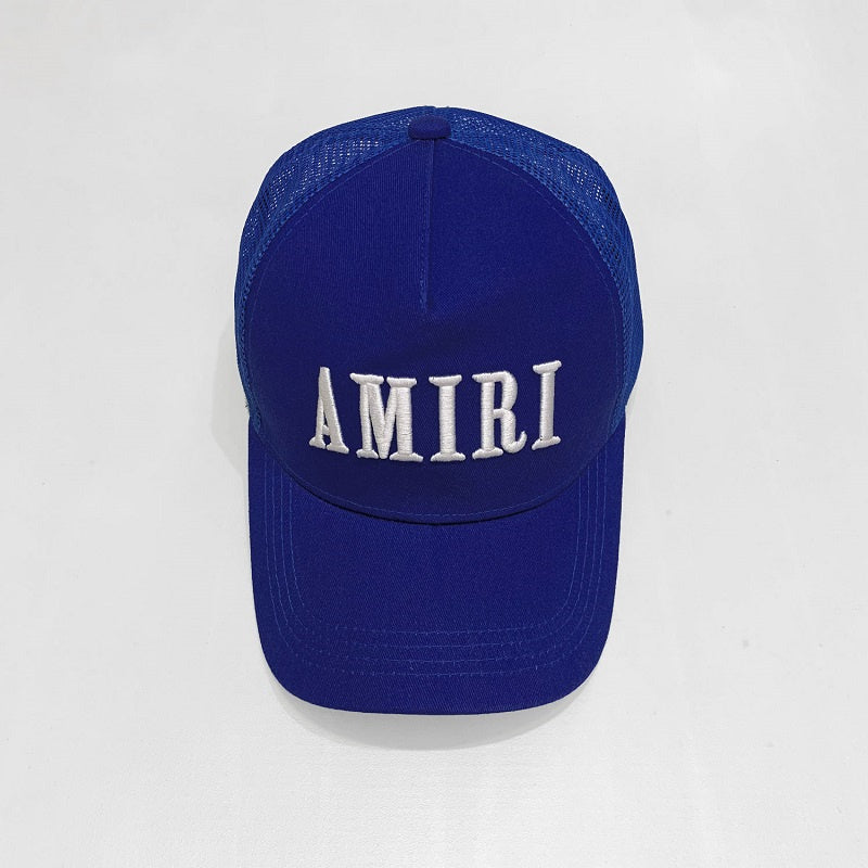 Amiri Flagship Mesh Cap – Snapback Trucker Hat | Black, White & Blue