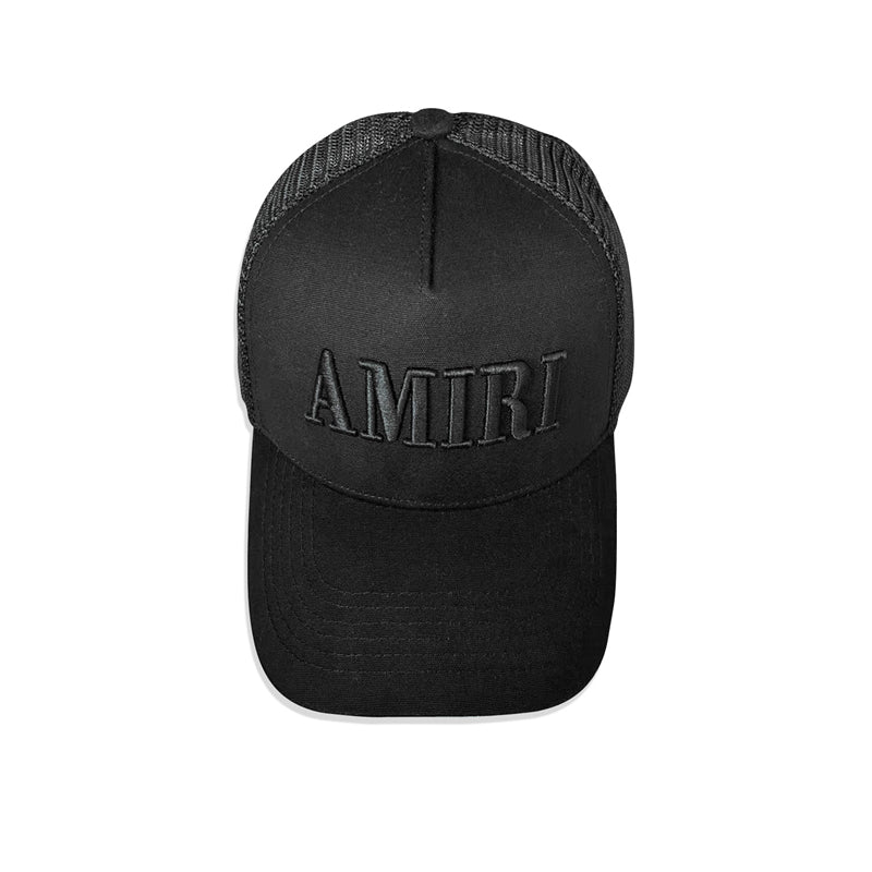 Amiri Flagship Mesh Cap – Snapback Trucker Hat | Black, White & Blue