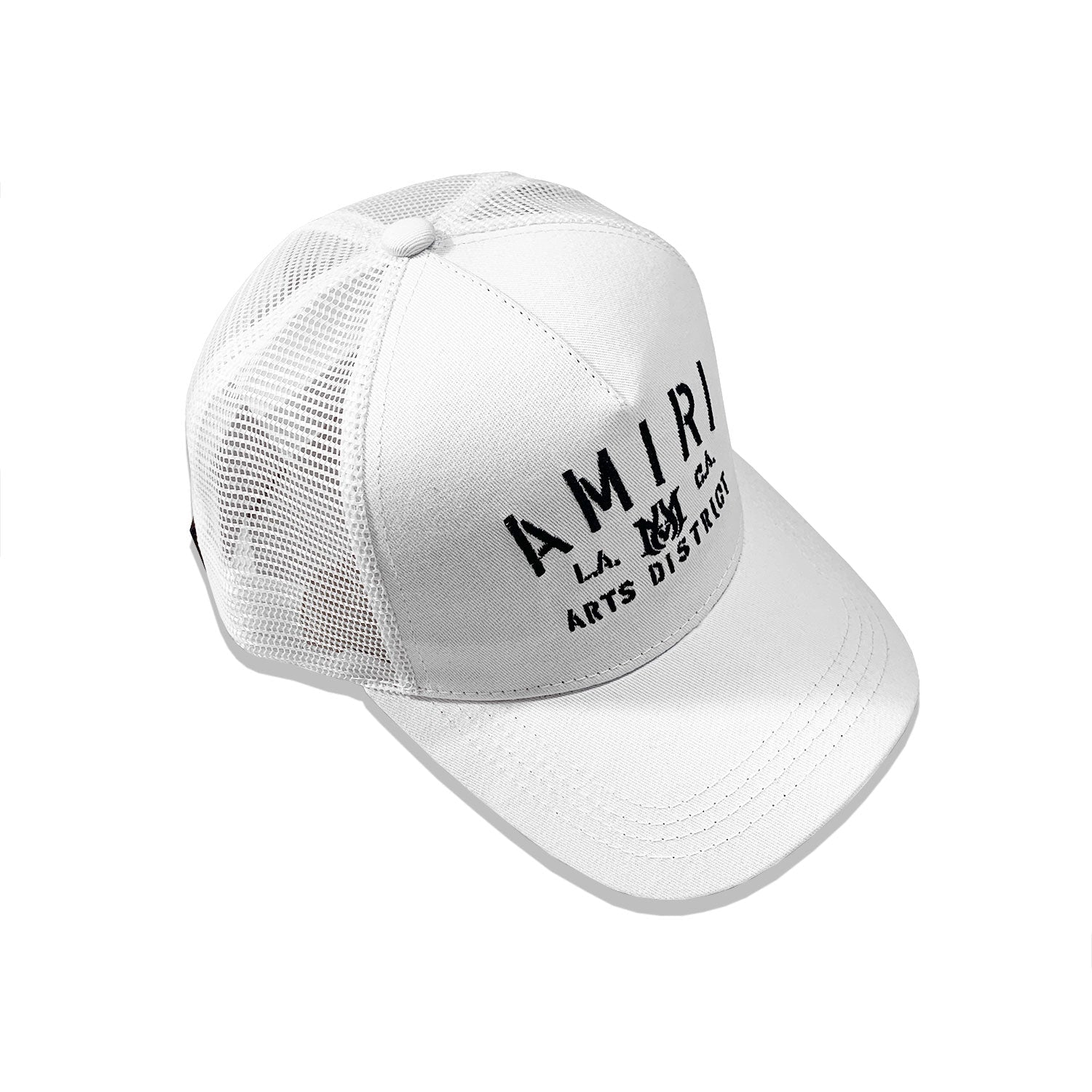 Amiri Monochrome Mesh Cap – Snapback Trucker Hat | Black & White