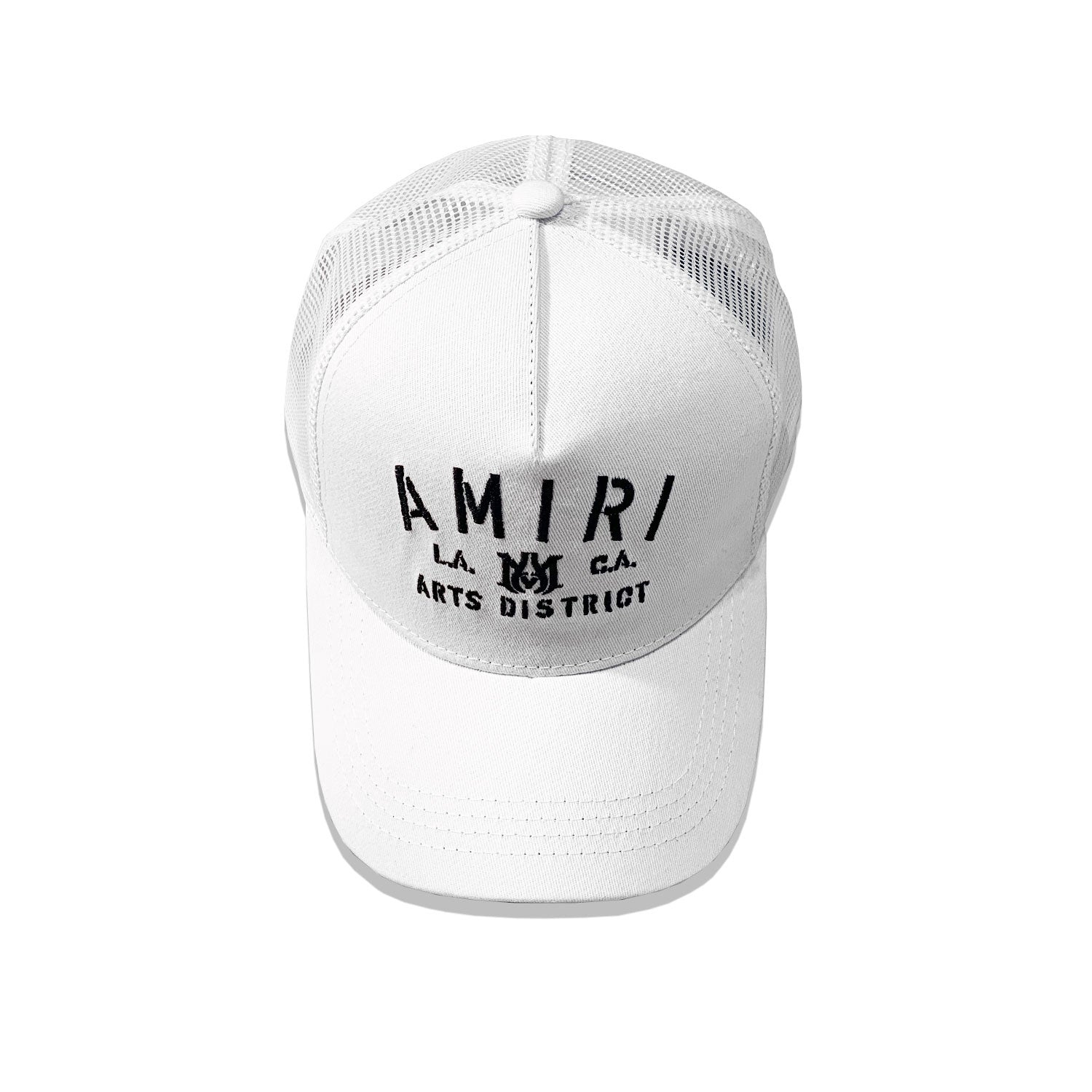 Amiri Monochrome Mesh Cap – Snapback Trucker Hat | Black & White