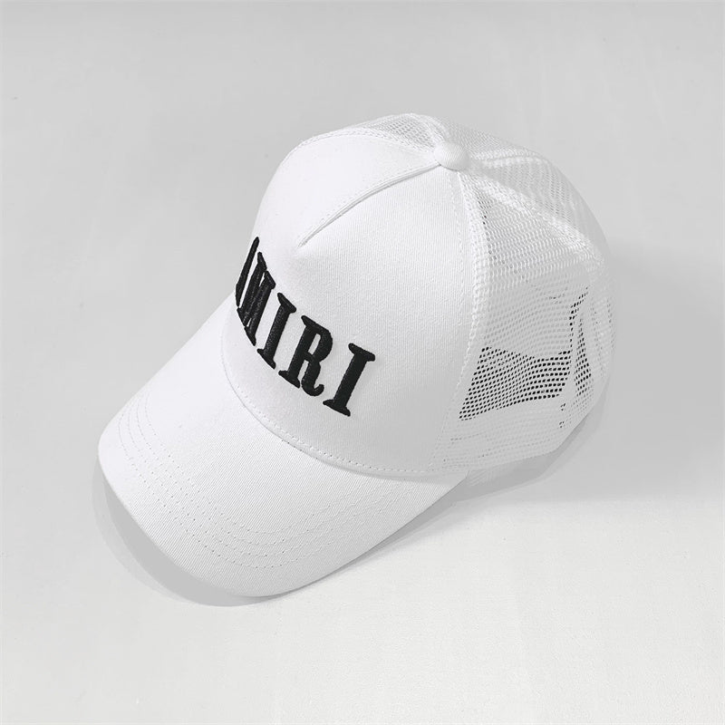 Amiri Flagship Mesh Cap – Snapback Trucker Hat | Black, White & Blue
