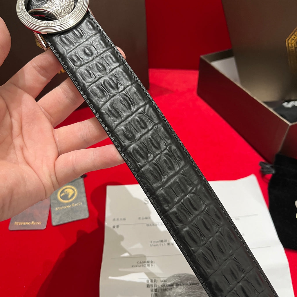 STEFEN RCICI Crocodile-Embossed Belt