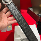 STEFEN RCICI Crocodile-Embossed Belt