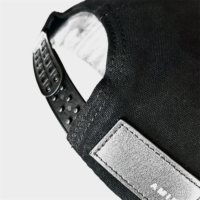 Amiri Essential Mesh Cap – Classic Snapback Hat | White & Black