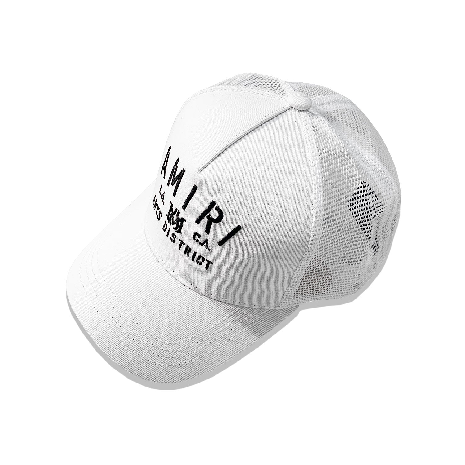 Amiri Monochrome Mesh Cap – Snapback Trucker Hat | Black & White