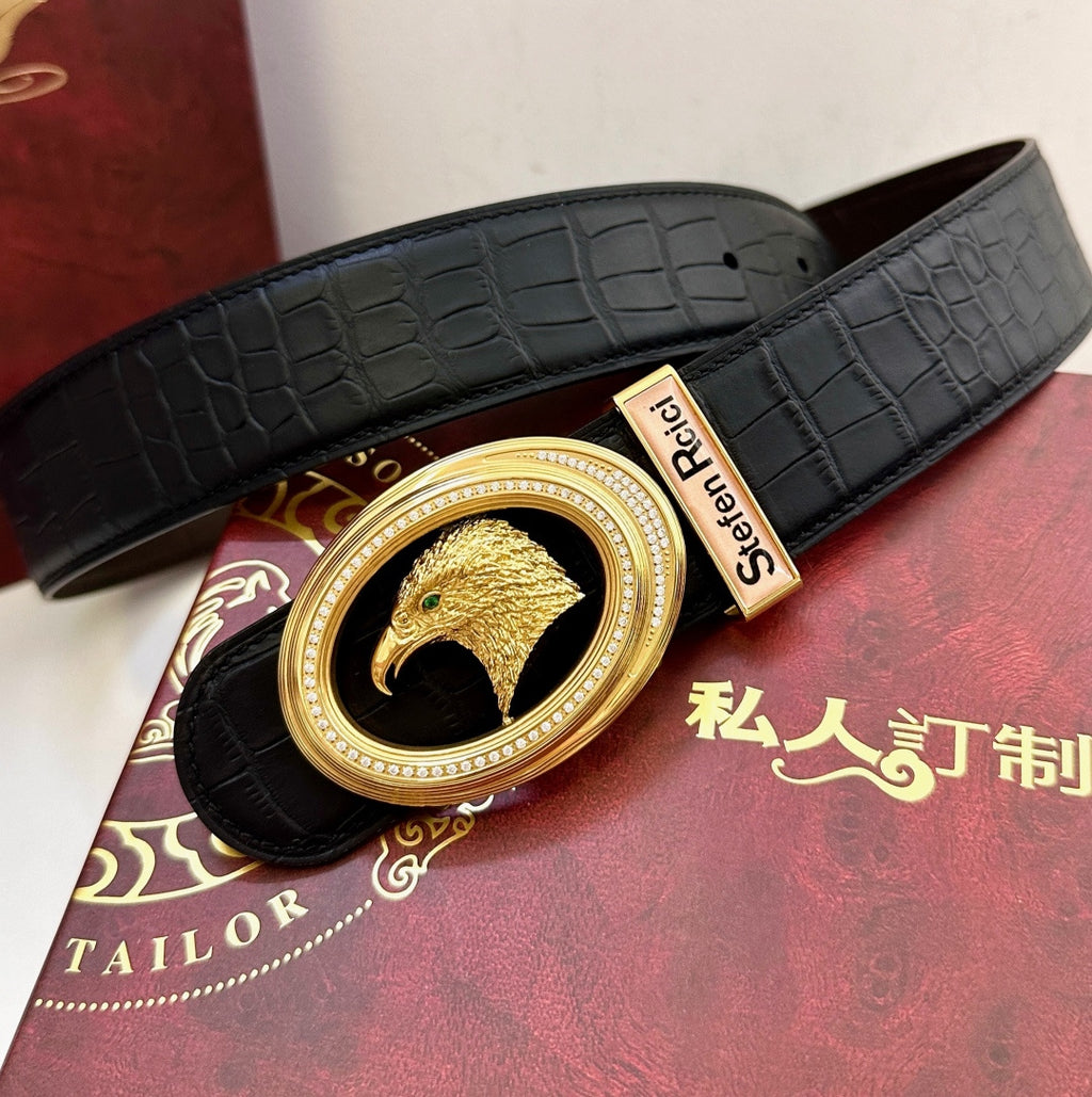 STEFEN RCICI Crocodile-Embossed Belt