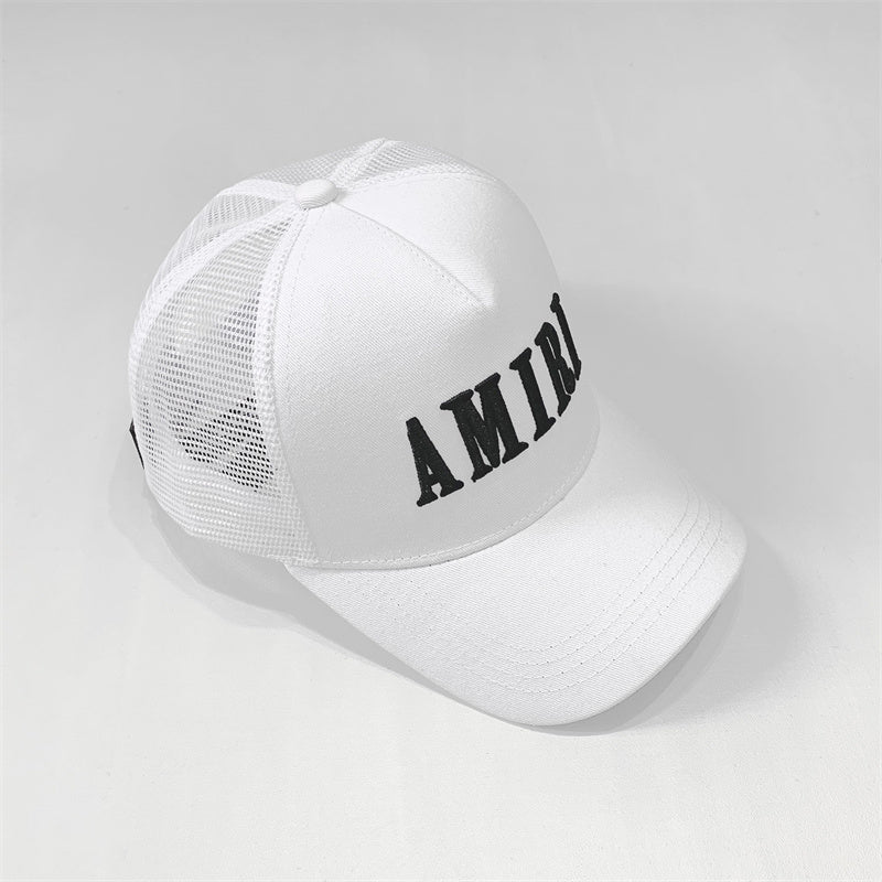 Amiri Flagship Mesh Cap – Snapback Trucker Hat | Black, White & Blue
