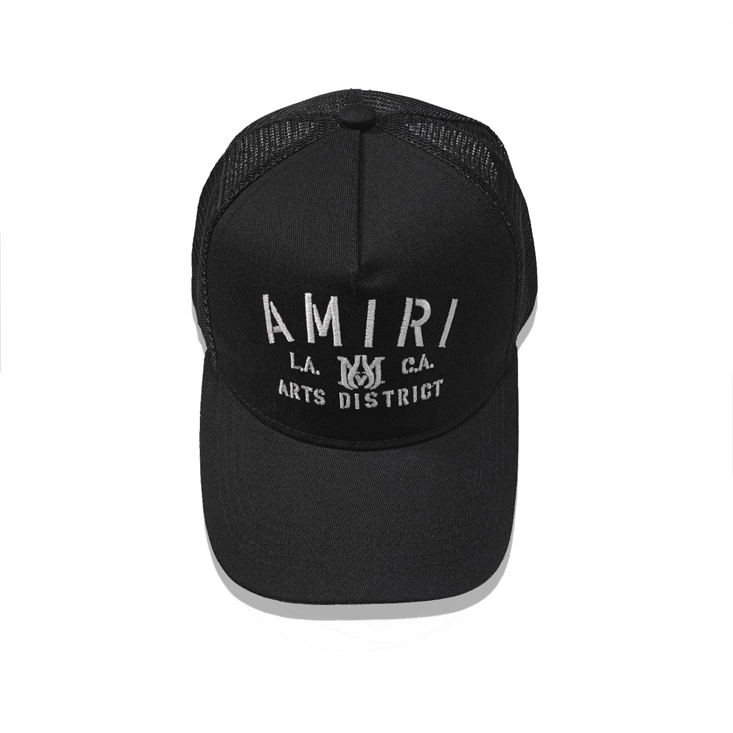 Amiri Monochrome Mesh Cap – Snapback Trucker Hat | Black & White