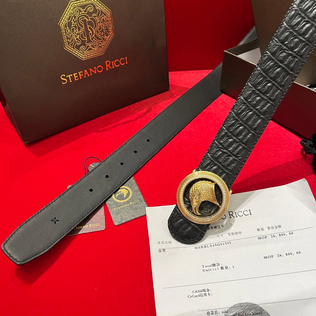 STEFEN RCICI Crocodile-Embossed Belt