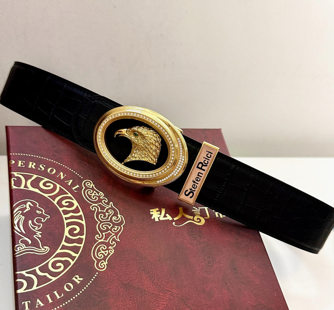 STEFEN RCICI Crocodile-Embossed Belt