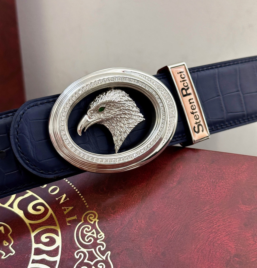 STEFEN RCICI Crocodile-Embossed Belt