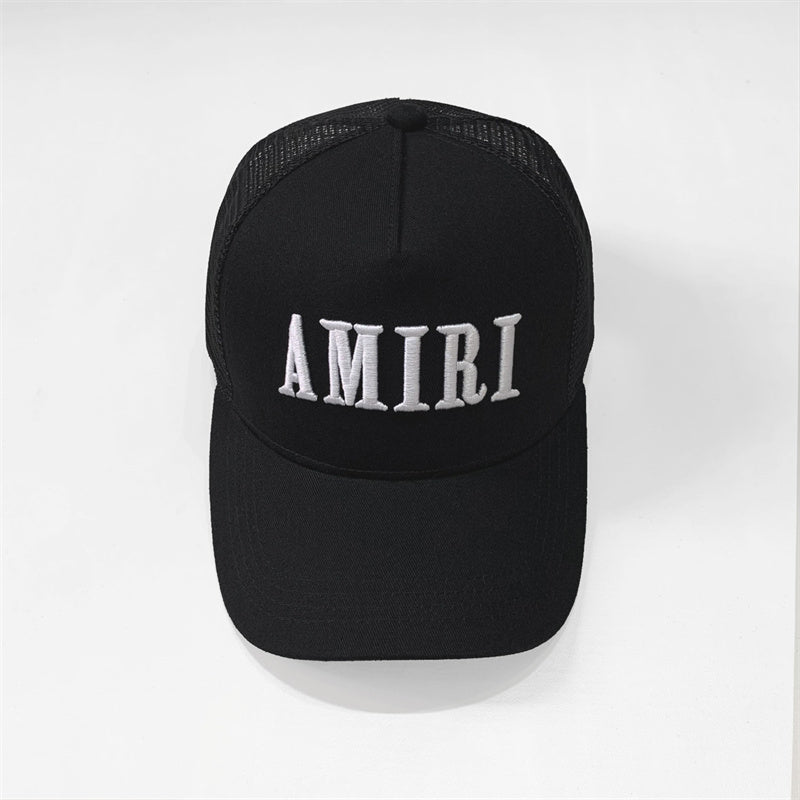 Amiri Flagship Mesh Cap – Snapback Trucker Hat | Black, White & Blue