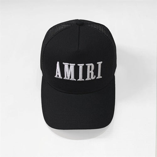 Amiri Flagship Mesh Cap – Snapback Trucker Hat | Black, White & Blue