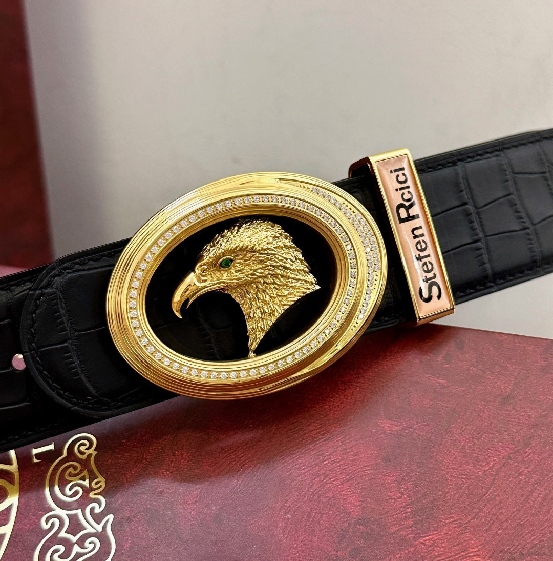 STEFEN RCICI Crocodile-Embossed Belt