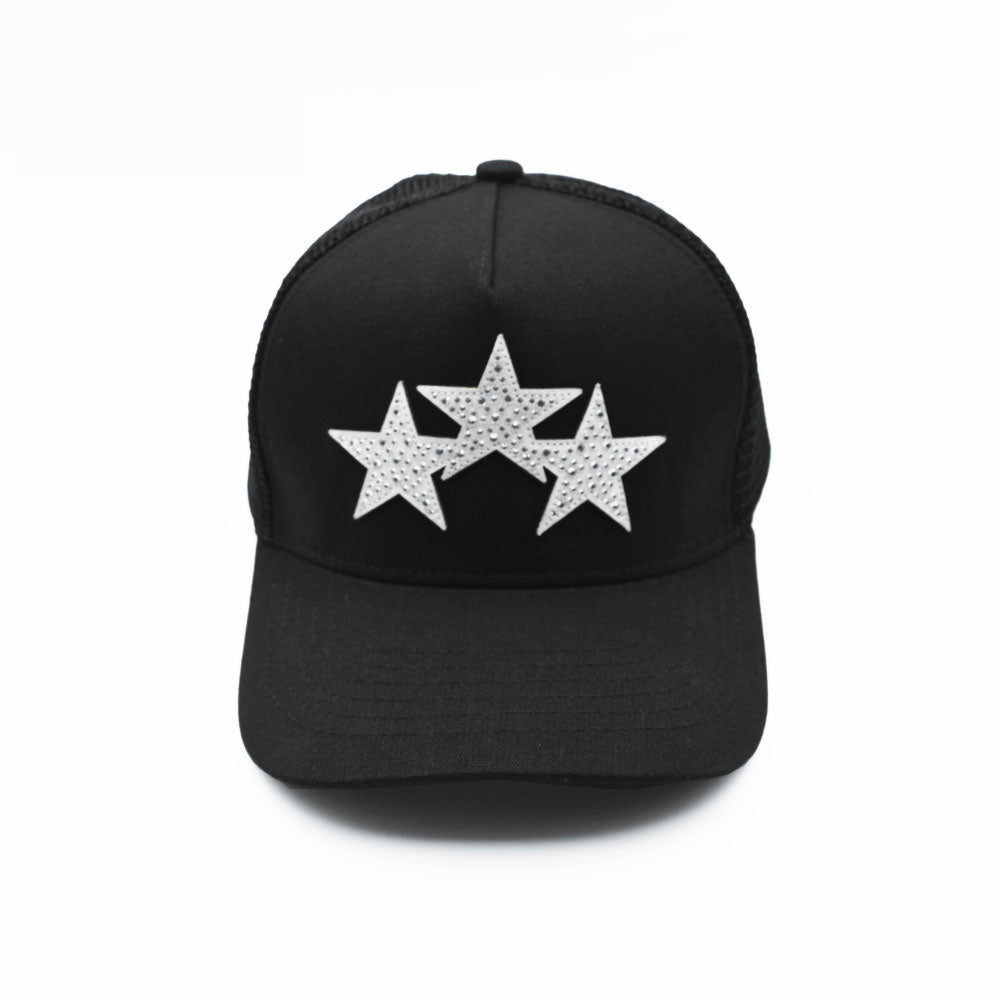 Amiri Classic Snapback Hat – Mesh Trucker Cap | Black, White & Red