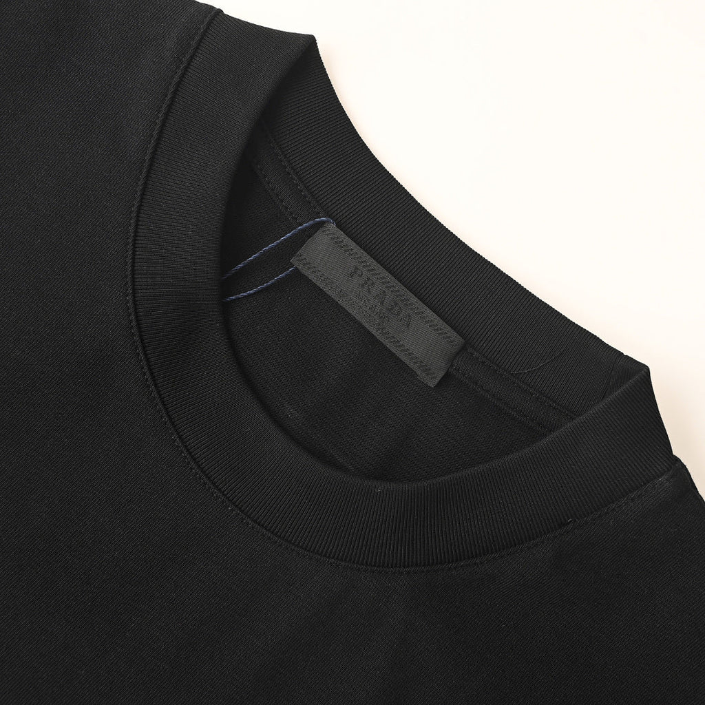 PRADA Bird's Nest Weave Embroidered T-Shirt
