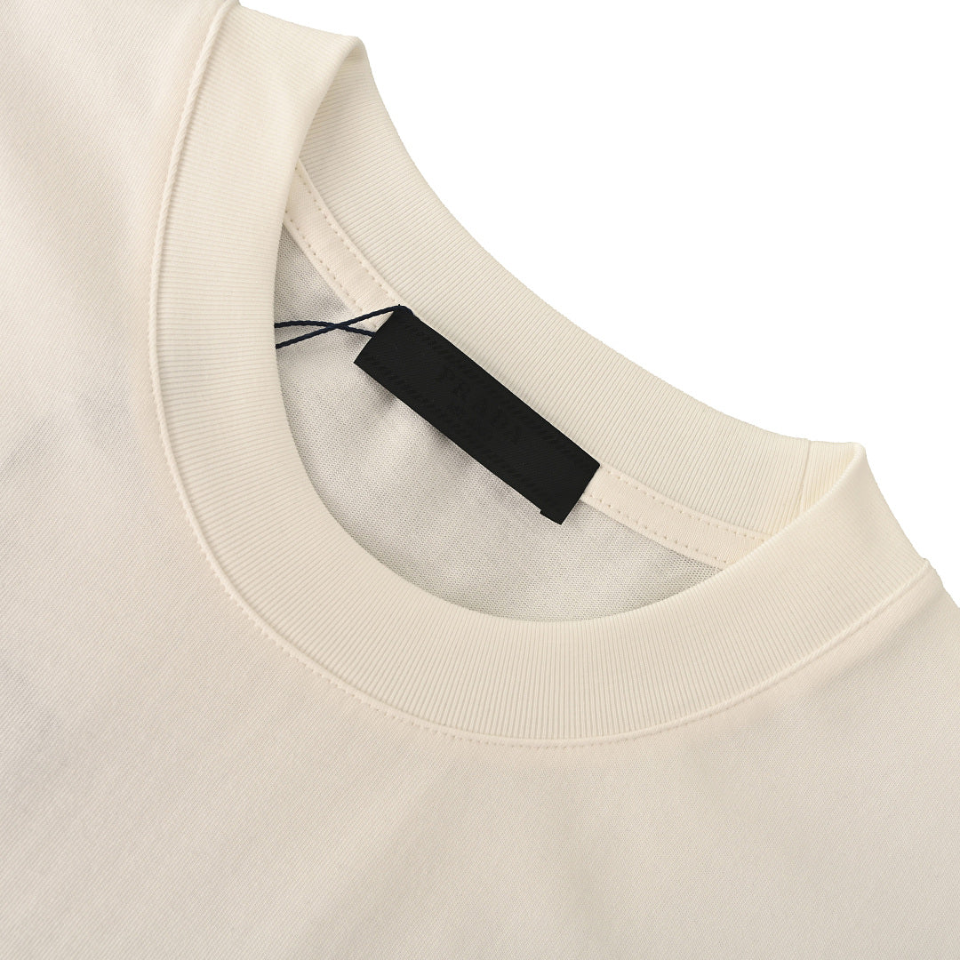 PRADA Bird's Nest Weave Embroidered T-Shirt