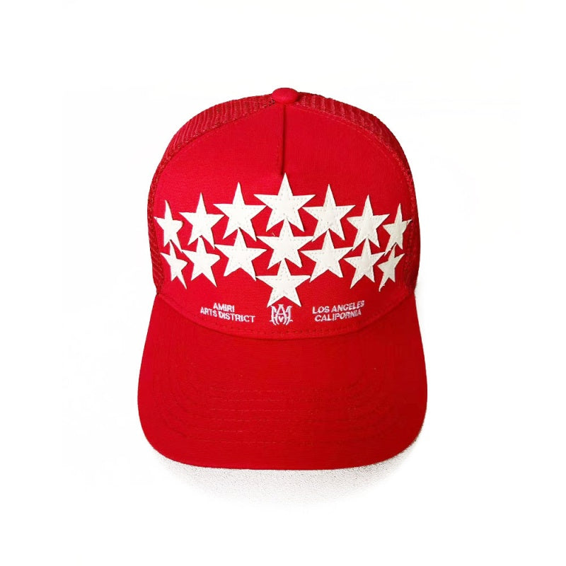 Amiri Trucker Hat – Breathable Mesh Cap | Black, Brown & Red