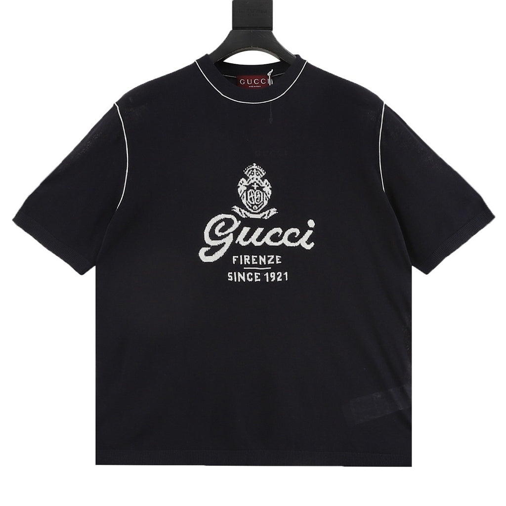 GUCCI Letter Intarsia-Knit T-Shirt