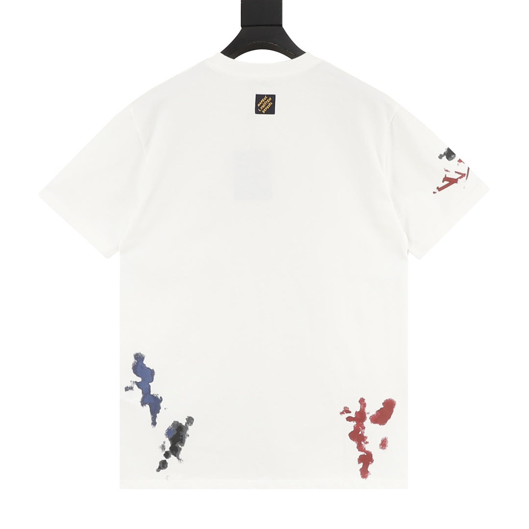 Louis Vuitton Short-Sleeved Shirt with Ink-Wash Monogram Print