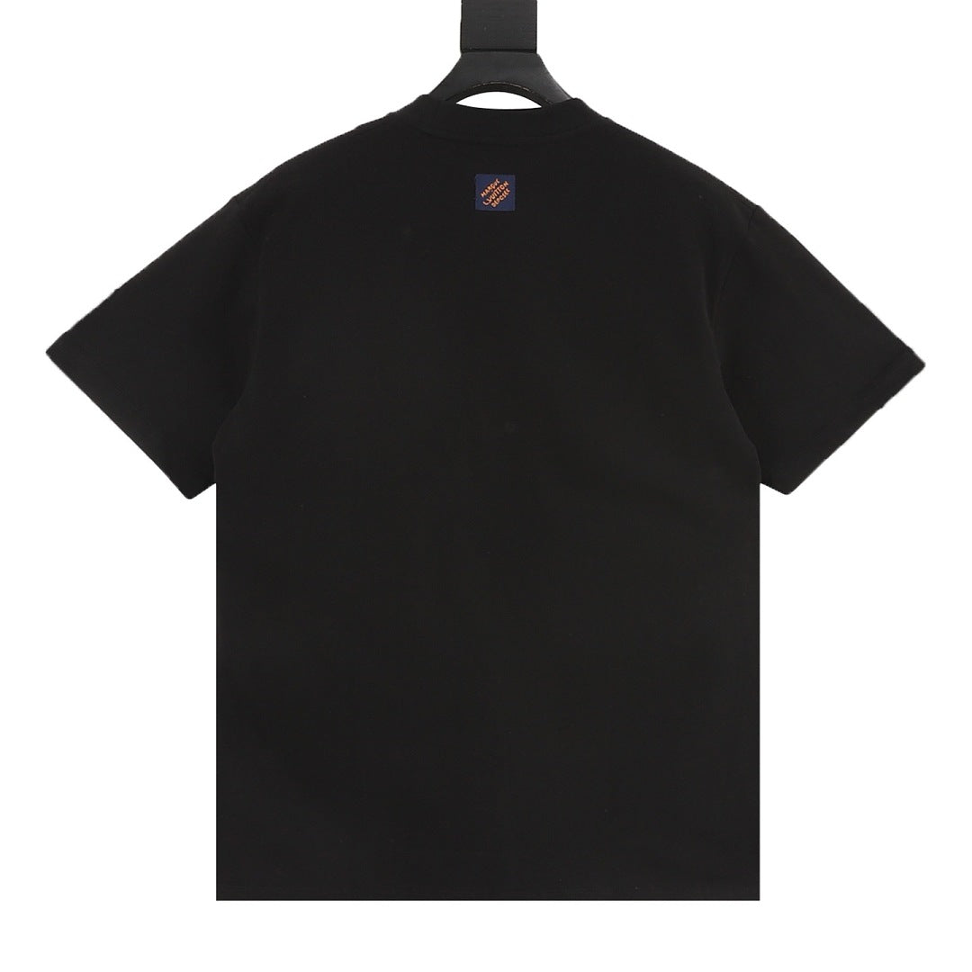 Louis Vuitton Short-Sleeve T-Shirt with Handwritten Rhinestone Signature