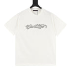 Louis Vuitton Short-Sleeve T-Shirt with Handwritten Rhinestone Signature