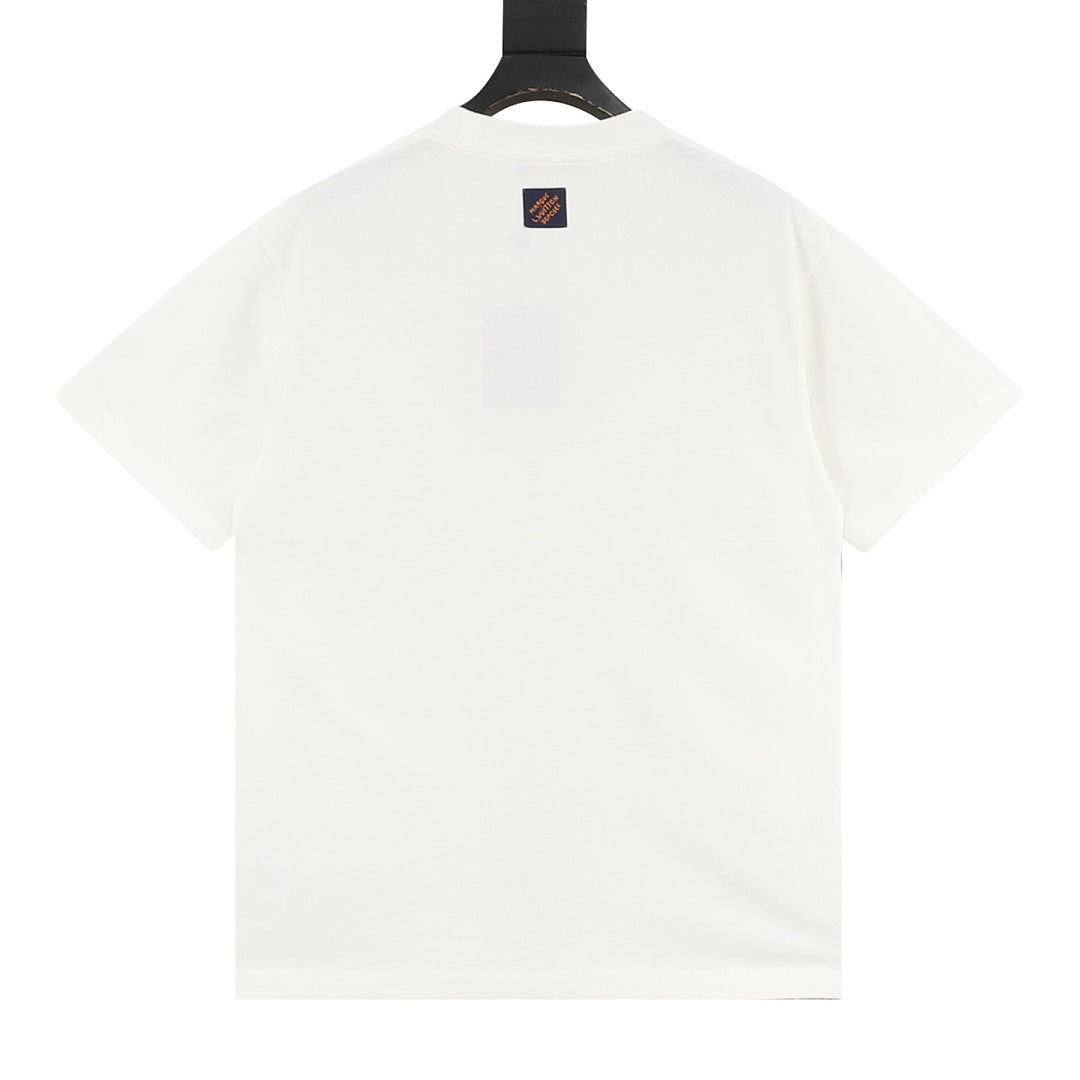 Louis Vuitton Short-Sleeve T-Shirt with Handwritten Rhinestone Signature
