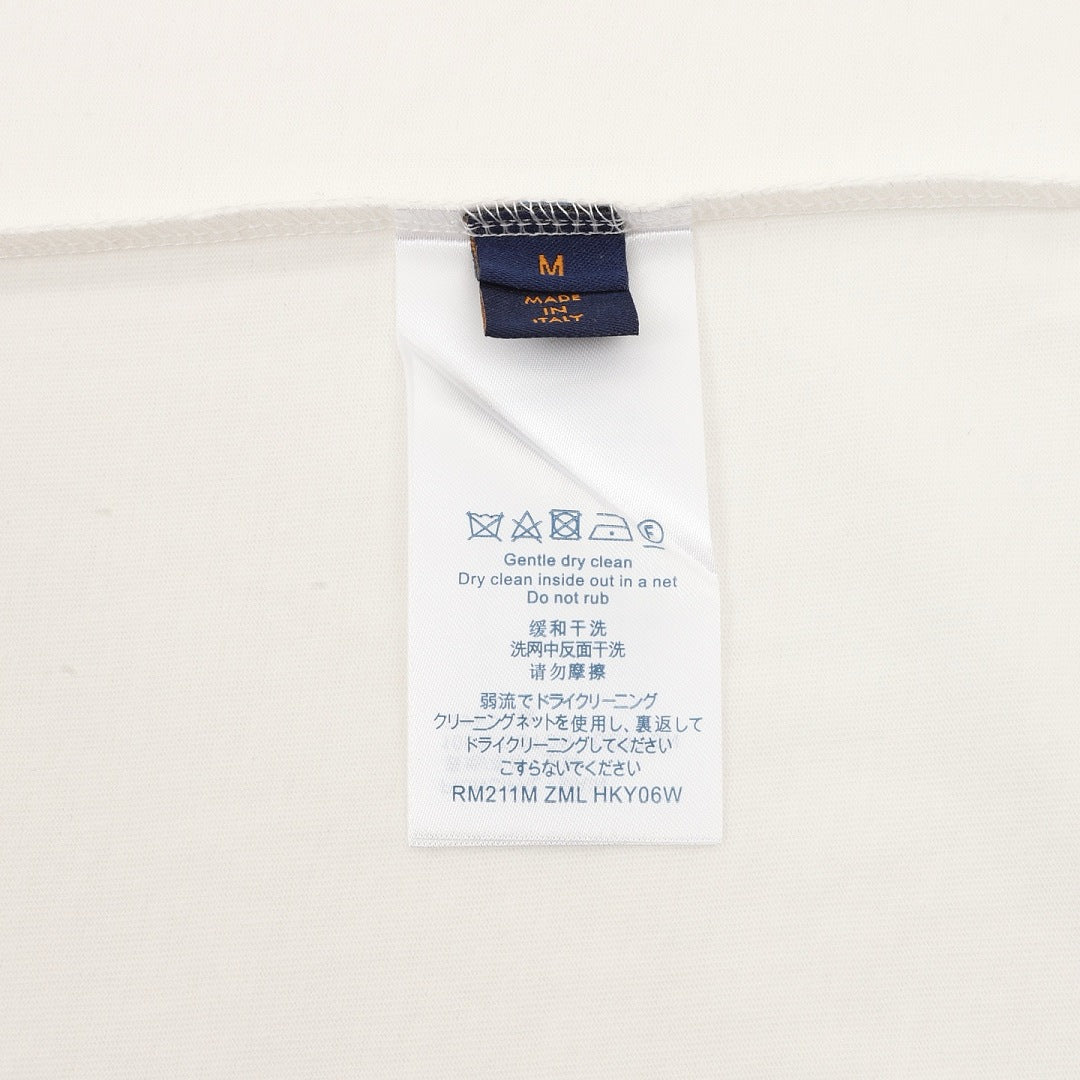 Louis Vuitton Short-Sleeve T-Shirt with Handwritten Rhinestone Signature