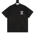 Louis Vuitton LV deconstructed logo embroidered T-shirt