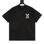 Louis Vuitton LV deconstructed logo embroidered T-shirt