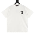 Louis Vuitton LV deconstructed logo embroidered T-shirt