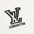Louis Vuitton LV deconstructed logo embroidered T-shirt