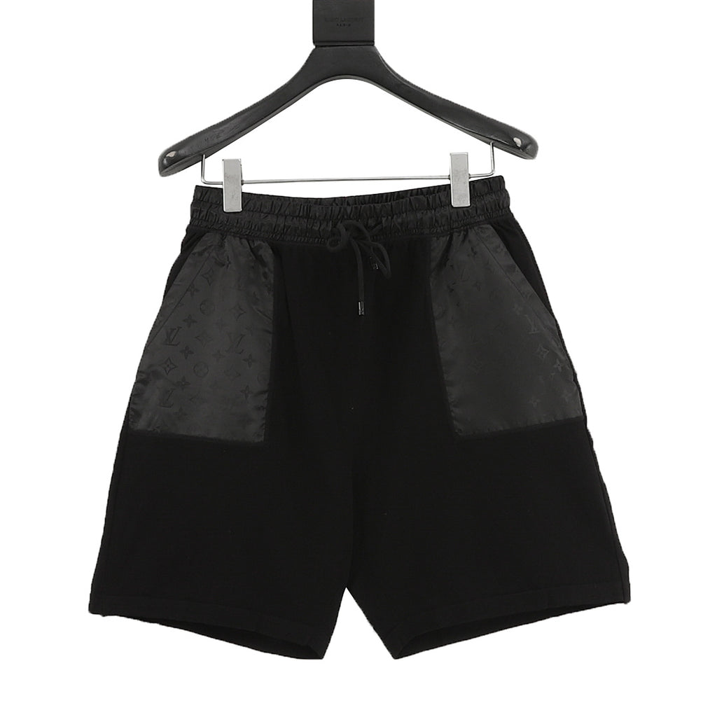 Louis Vuitton Knitted Jacquard Shorts with Nylon Panel Inserts and Drawstring
