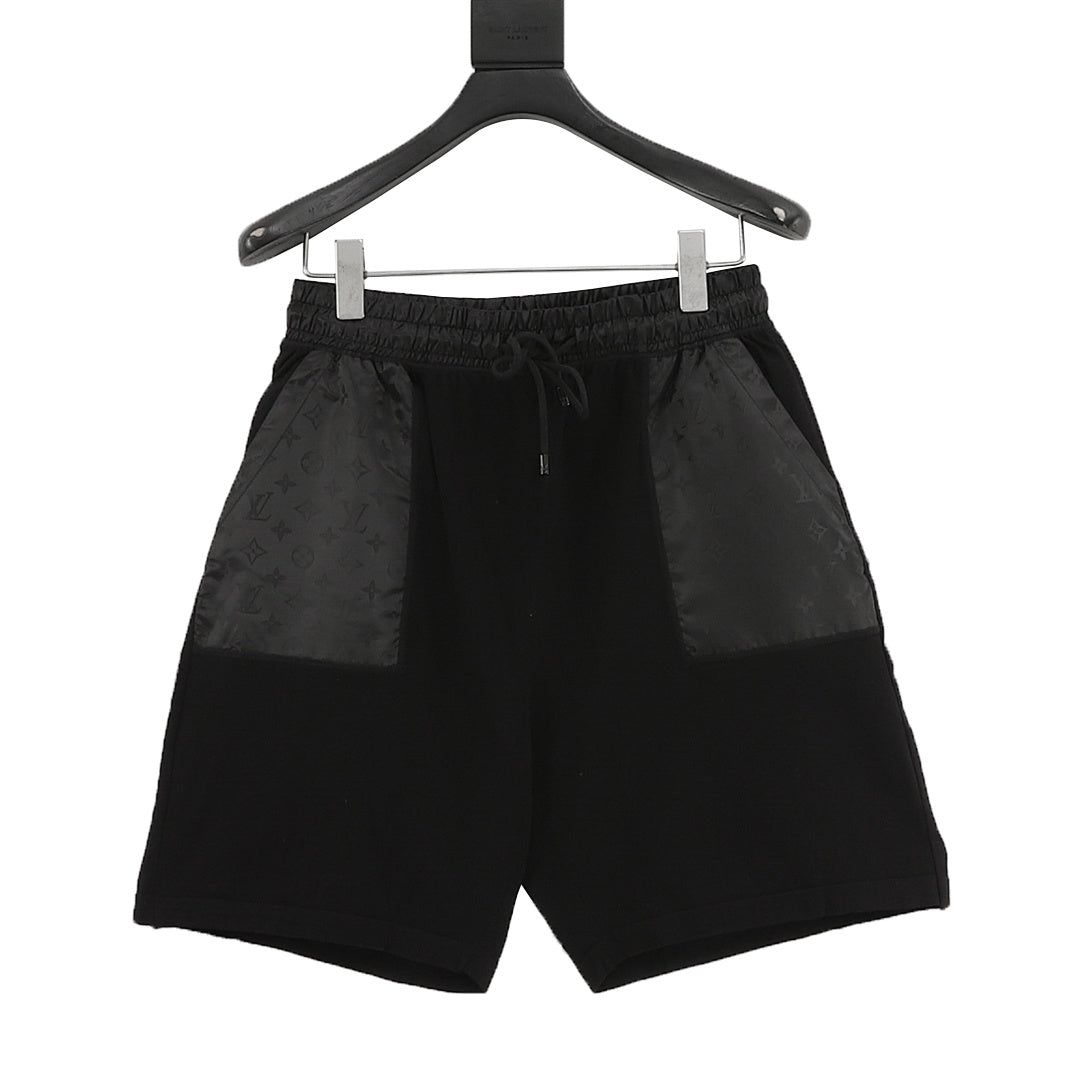 Louis Vuitton Knitted Jacquard Shorts with Nylon Panel Inserts and Drawstring