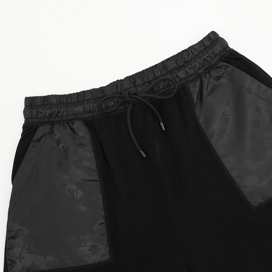 Louis Vuitton Knitted Jacquard Shorts with Nylon Panel Inserts and Drawstring