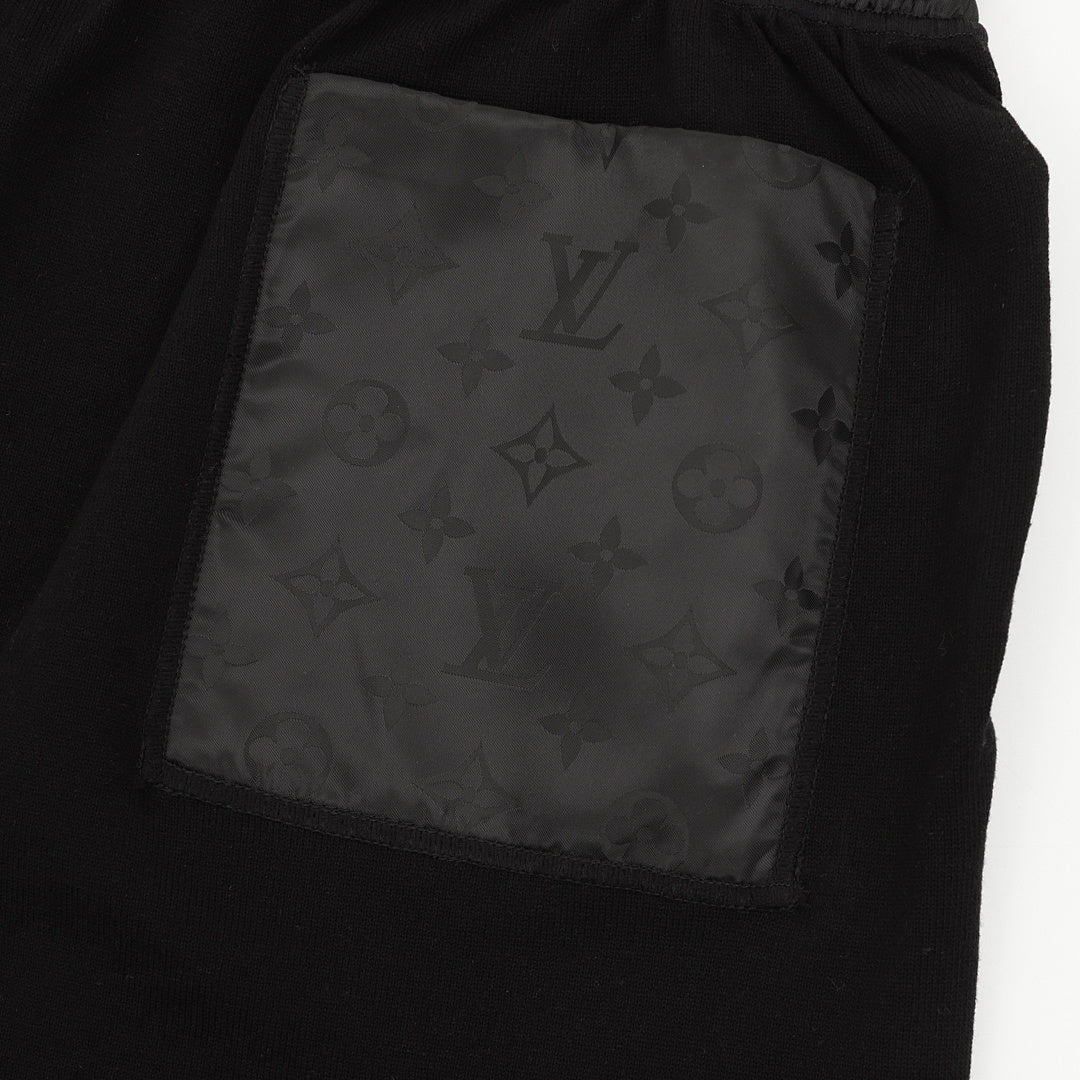 Louis Vuitton Knitted Jacquard Shorts with Nylon Panel Inserts and Drawstring