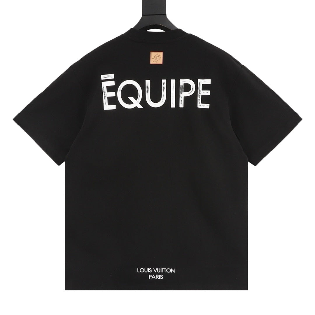 Louis Vuitton LVM Double-Print Inkjet Short-Sleeve T-Shirt
