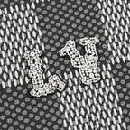 Louis Vuitton rhinestone logo checkered short-sleeved shirt
