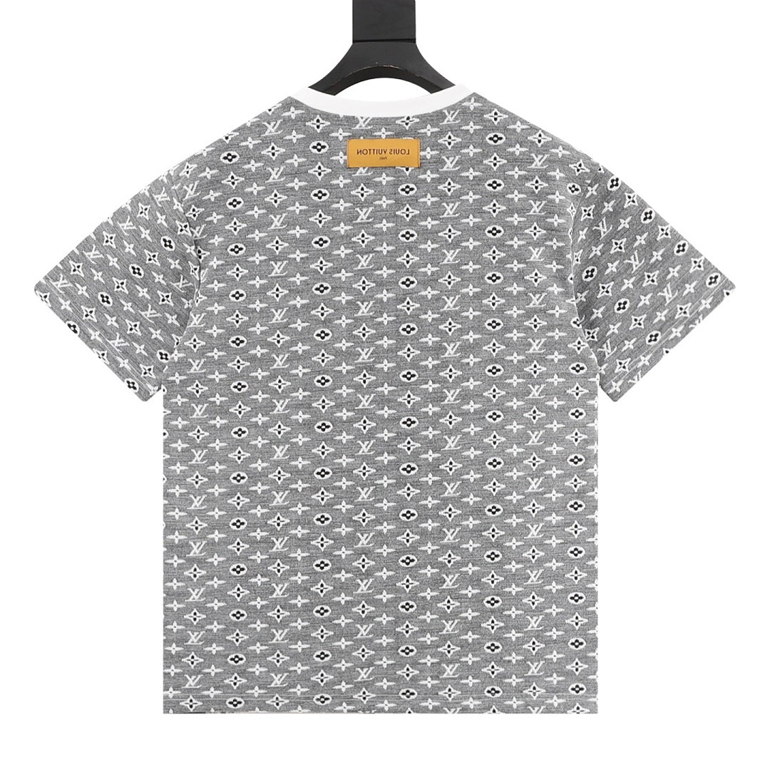 Louis Vuitton All-Over Monogram Jacquard Short-Sleeve Shirt