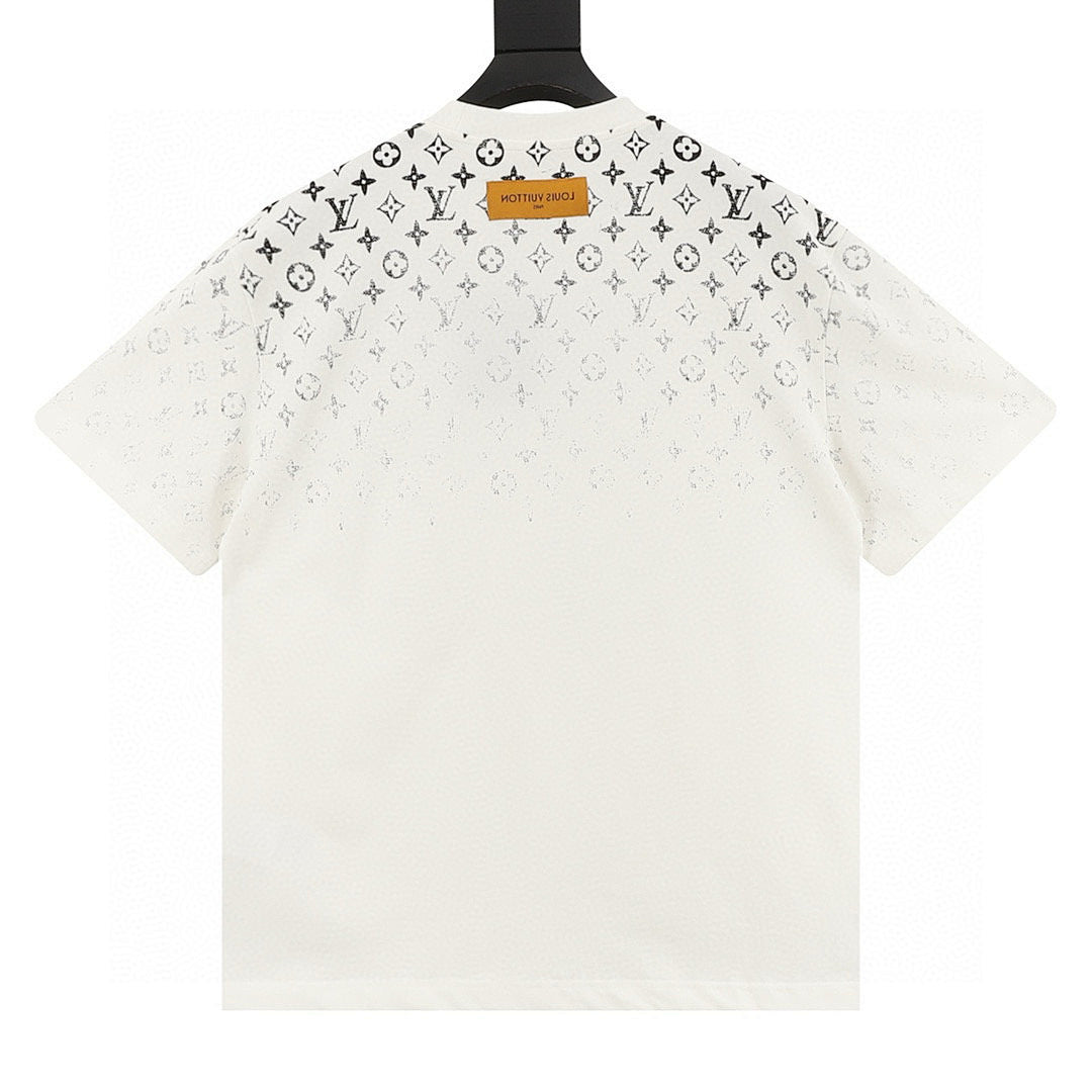 Louis Vuitton Classic Gradient All-Over Logo Short-Sleeve Shirt