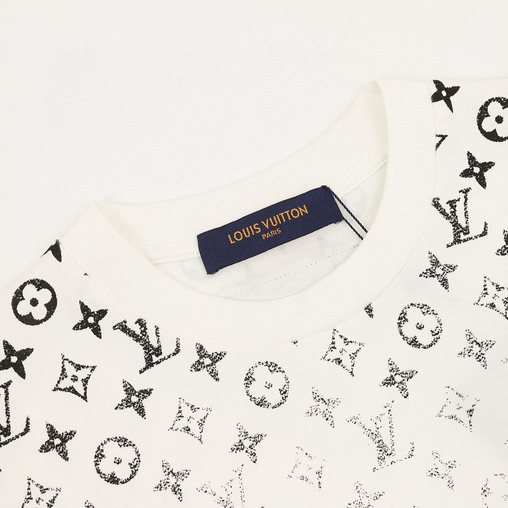 Louis Vuitton Classic Gradient All-Over Logo Short-Sleeve Shirt