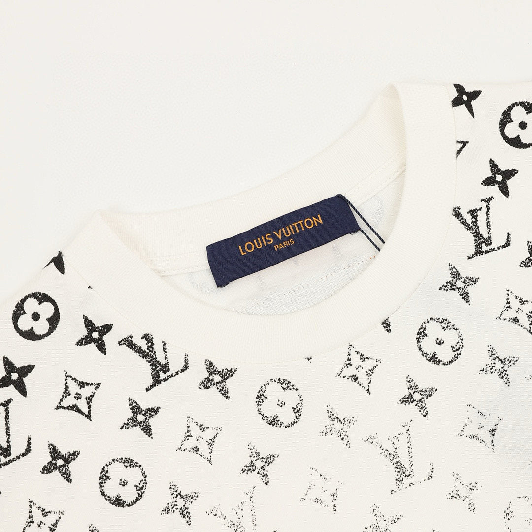 Louis Vuitton Classic Gradient All-Over Logo Short-Sleeve Shirt