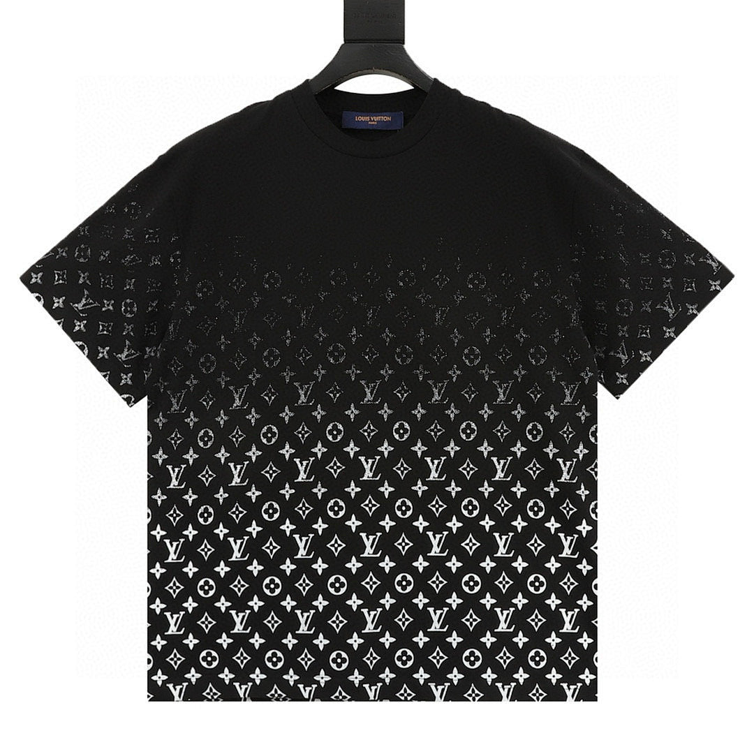 Louis Vuitton Classic Gradient All-Over Logo Short-Sleeve Shirt