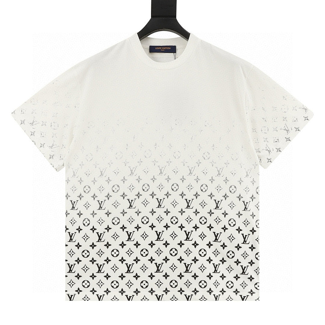 Louis Vuitton Classic Gradient All-Over Logo Short-Sleeve Shirt