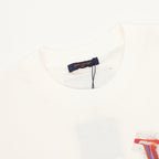 Louis Vuitton Short-Sleeve T-Shirt featuring Oil Painting Splatter, Handwritten Signature, and Embossed Relief Details.