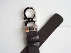 Ferragamo Classic Silver-Buckle Leather Belt