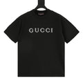 Gucci Double-Image Letter Embroidery Short-Sleeve Top