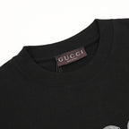 Gucci Double-Image Letter Embroidery Short-Sleeve Top